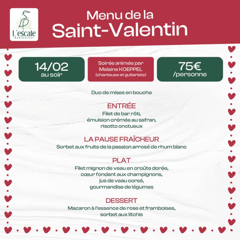 Menu de Saint-Valentin à Gondrexange