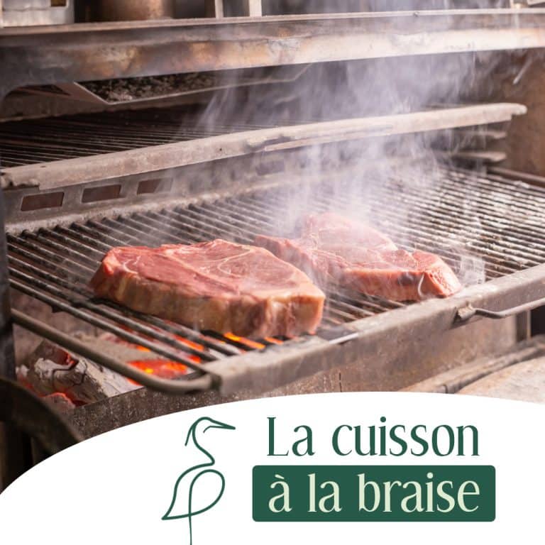La cuisson à la braise à L'escale restaurant à Gondrexange